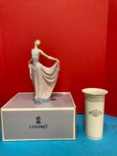 Lladro dancer new in box and Lenox vase