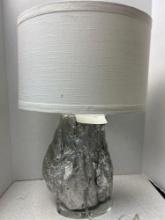 mid century silver nugget style lamp glass vase 27 inches tall