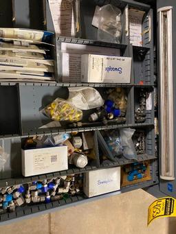 (2) 12-Drawer Stanley Vidmar Cabinets & Contents of Assorted Air, Electrical, etc.