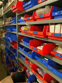 (12) Sections of Shelving & Metro Shelf & Contents of Assorted Parts, Electrical & Some Plumbing