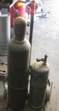 Small Oxygen & Acetylene bottles and dolly