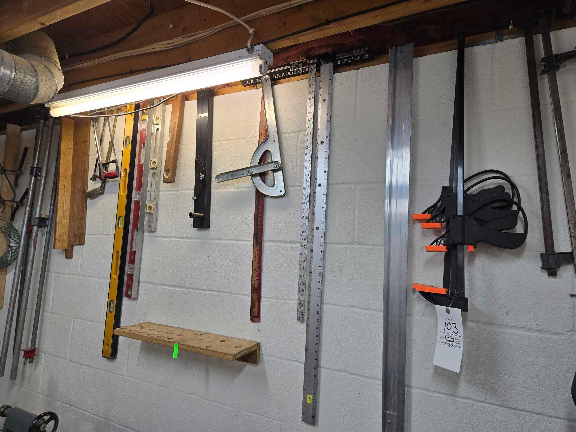 Quick Clamps, Bar Clamps, Levels, Hand Saws