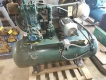 Air compressor, Quincy 5HP 208-230V 1PH, 80gal tank, Industrial duty, Working condition.