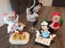 Collectibles lot: Annalee dolls, Disney Mickey Mouse