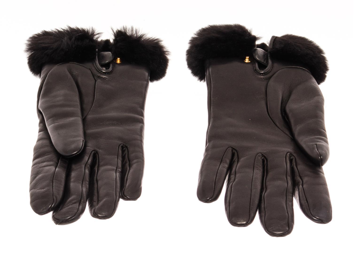 Hermes Brown Lambskin Leather Soya Gloves