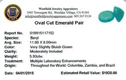 5.93 ctw Oval Mixed Emerald Parcel