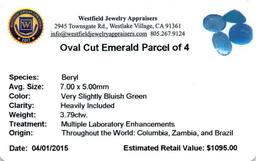 3.79 ctw Oval Mixed Emerald Parcel