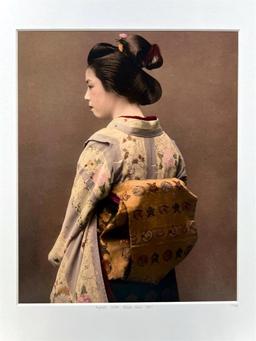 Traditional Asian Portrait Dune Geisha Girl 1880 Japanese Kimono Oriental