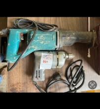 Makita JR3000V 115V Corded Reciprocating Saw and electric drill