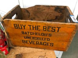 Vintage Batchelor's Beverage Wooden Carry Box