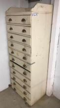 Antique Wood Parts Cabinet