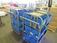STOCK CARTS WITH TOTE BASKETS