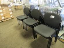 BLACK PADDED CHAIRS