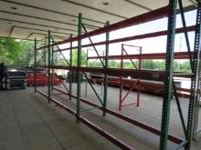 10FT TALL PALLET RACKING 42IN DEEP, 96IN BEAMS, WITH DECKS - SOLD BY THE OPENING