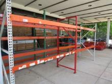 8FT TALL PALLET RACKING 42IN DEEP, 96IN BEAMS, WITH DECKS - SOLD BY THE OPENING