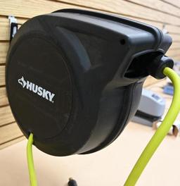 Husky 50' Retractable Cord Reel with Tri- Tap