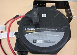 Husky 50' Retractable Cord Reel with Tri- Tap