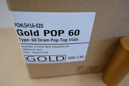 New Sixty Gold Pop Dram Pop Top Vials