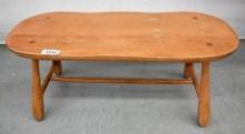 36x14x16" Oval Bench with 1.5" Thick Solid Wood Top
